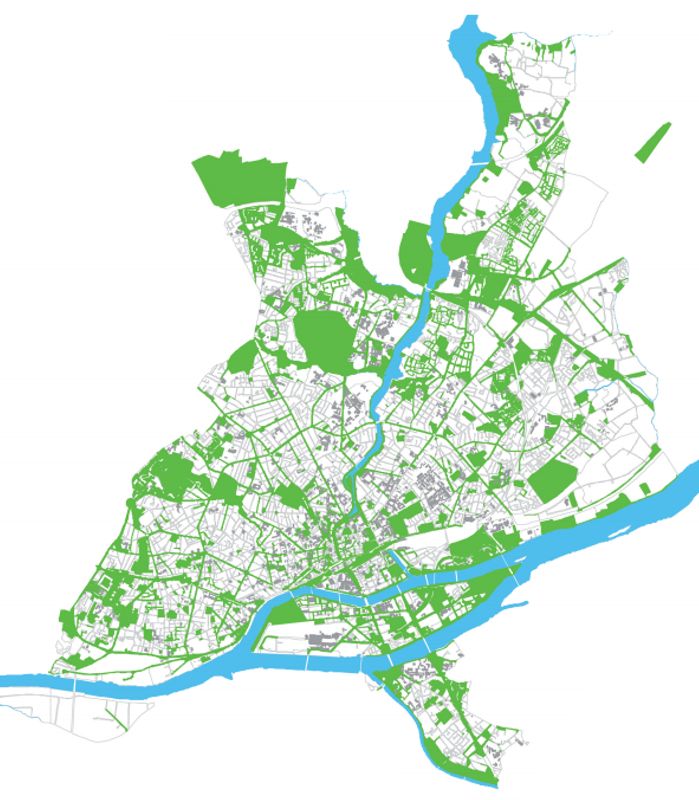 Rețeaua de spații verzi din Nantes, Franța