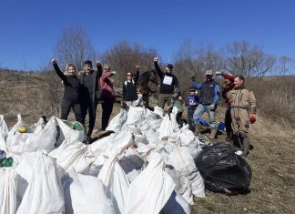 Voluntarii clujeni au curățat albia râului Pruniș din apropiere de Cluj-Napoca