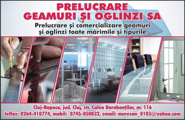 Prelucrare geamuri și oglinzi Cluj-Napoca